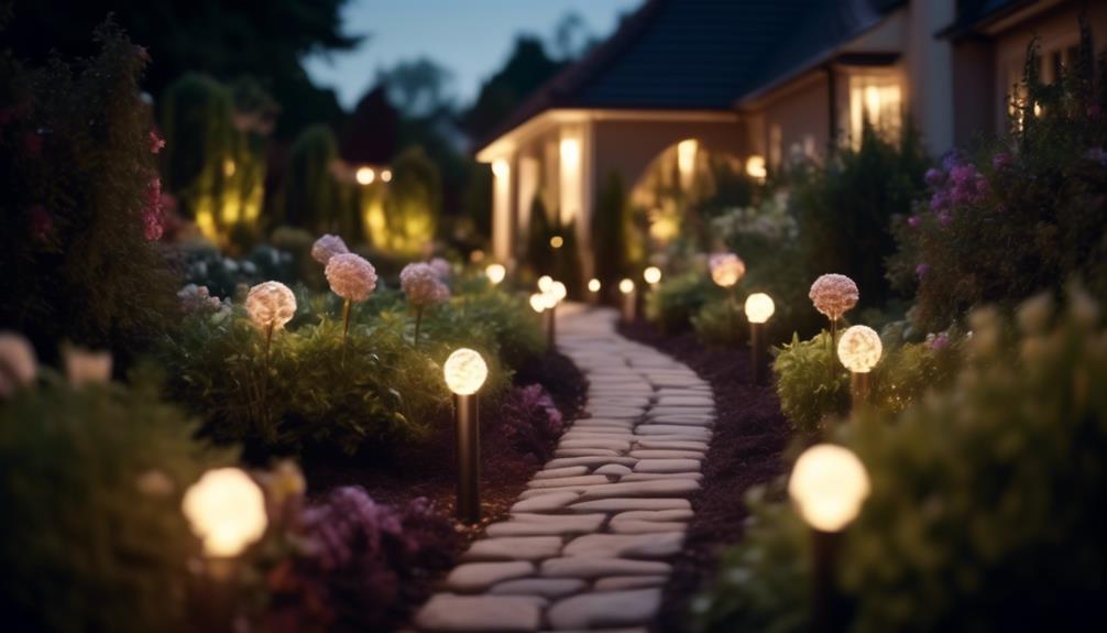 glowing trail at night