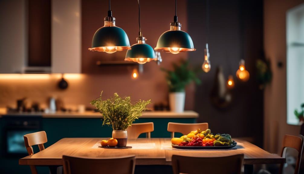 illuminating the kitchen space