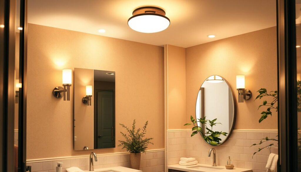 Layered Bathroom Lighting