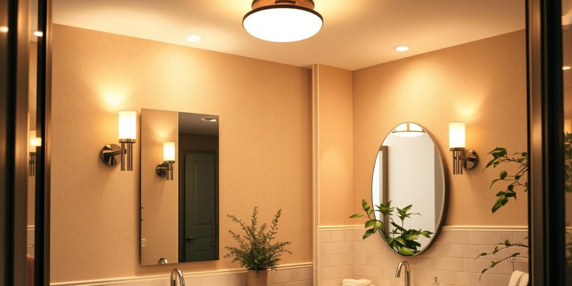 Layered Bathroom Lighting